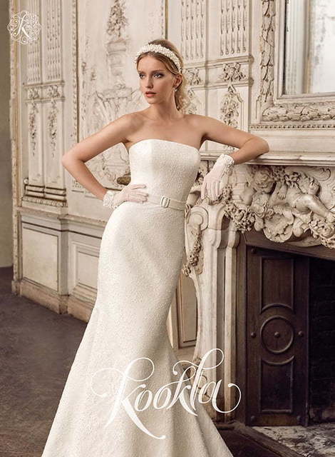 Свадебное платье Aloiza. Силуэт Рыбка. Цвет Белый / Молочный. Вид 2