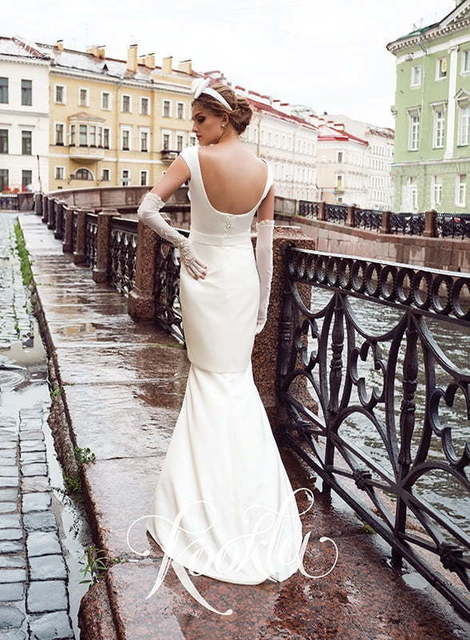 Свадебное платье Daineris. Силуэт Рыбка. Цвет Белый / Молочный. Вид 2