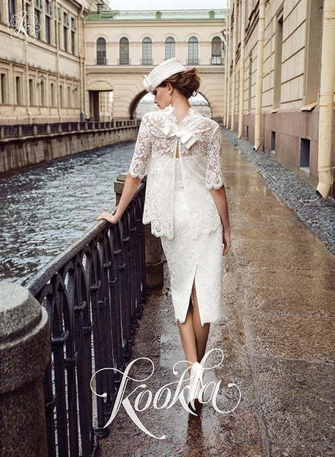 Свадебное платье Largo. Силуэт Прямое. Цвет Белый / Молочный. Вид 2