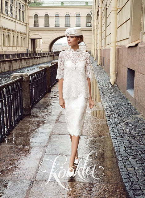 Свадебное платье Largo. Силуэт Прямое. Цвет Белый / Молочный. Вид 4