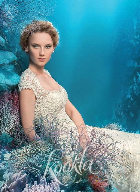 Свадебное платье Аселина. Силуэт Греческий, Прямое. Цвет Айвори / Капучино, Персик / Оранжевый. Вид 3