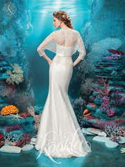 Свадебное платье Кира. Силуэт Рыбка. Цвет Белый / Молочный, Айвори / Капучино. Вид 2