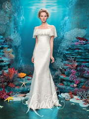 Свадебное платье Леонсия. Силуэт Прямое, Рыбка. Цвет Белый / Молочный. Вид 1