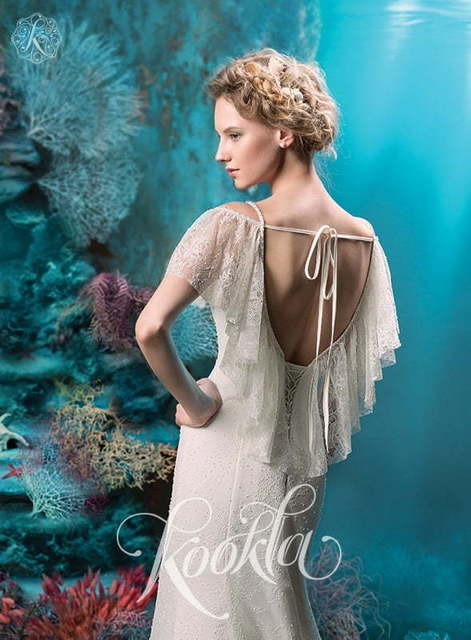 Свадебное платье Леонсия. Силуэт Рыбка, Прямое. Цвет Белый / Молочный. Вид 2