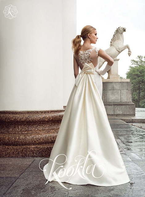 Свадебное платье Virsis. Силуэт Прямое. Цвет Айвори / Капучино, Белый / Молочный. Вид 2