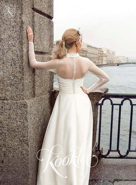 Свадебное платье Uitny. Силуэт Прямое. Цвет Белый / Молочный. Вид 2