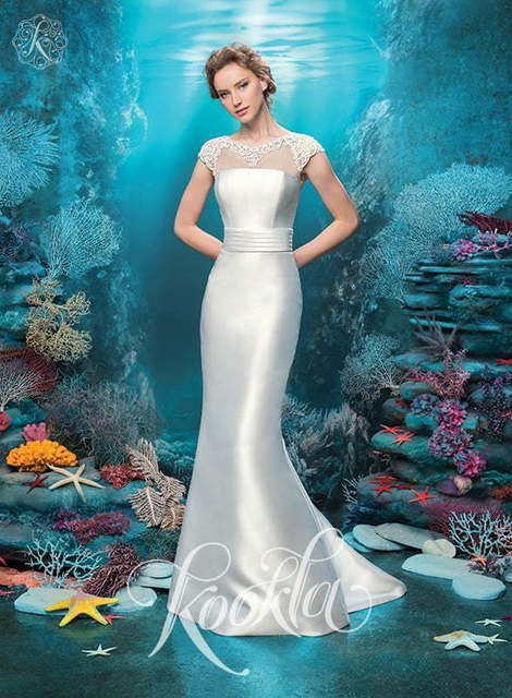 Свадебное платье Мари. Силуэт Рыбка. Цвет Белый / Молочный. Вид 1