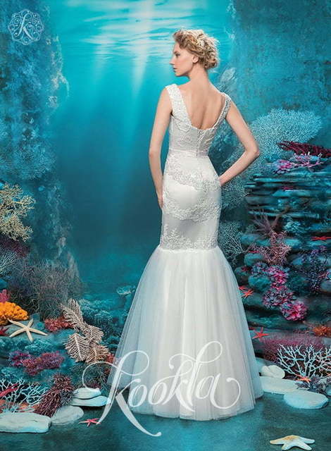 Свадебное платье Мунисе. Силуэт Рыбка. Цвет Белый / Молочный. Вид 2