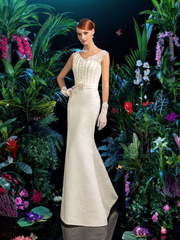 Свадебное платье Алида. Силуэт Прямое, Рыбка. Цвет Белый / Молочный, Айвори / Капучино. Вид 1