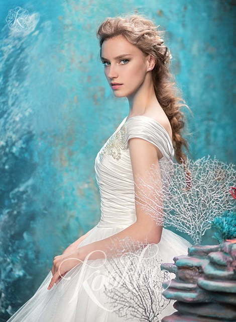 Свадебное платье Самира. Силуэт Пышное. Цвет Белый / Молочный. Вид 2