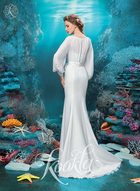 Свадебное платье Северина. Силуэт Рыбка, Прямое. Цвет Белый / Молочный. Вид 2