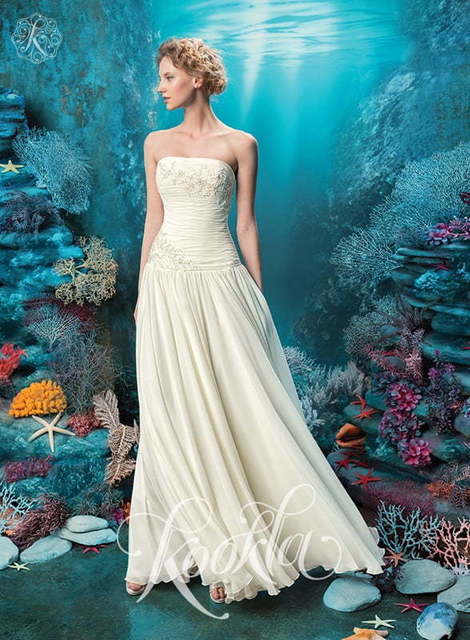 Свадебное платье Эбби. Силуэт Прямое. Цвет Айвори / Капучино, Белый / Молочный. Вид 2