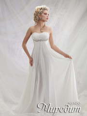 Свадебное платье Миредит. Силуэт Прямое, Греческий. Цвет Белый / Молочный. Вид 1