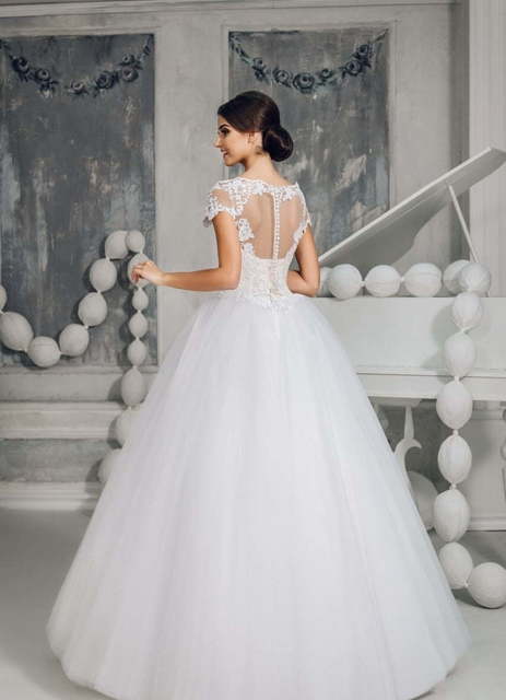 Свадебное платье Damiana. Силуэт Пышное. Цвет Белый / Молочный. Вид 2