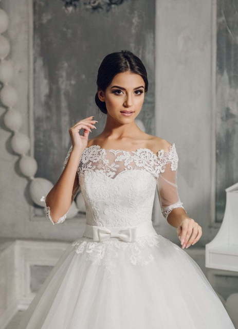 Свадебное платье Marisol. Силуэт Пышное. Цвет Белый / Молочный. Вид 2