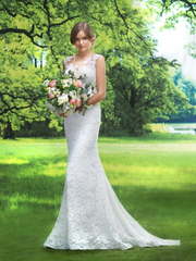 Свадебное платье Metcta. Силуэт Прямое, Рыбка. Цвет Белый / Молочный. Вид 1