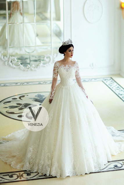 Свадебное платье 28 VE01. Силуэт Пышное. Цвет Белый / Молочный. Вид 1