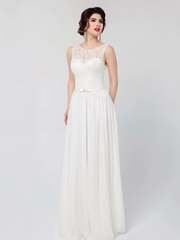 Свадебное платье Пальмира. Силуэт Прямое. Цвет Белый / Молочный. Вид 1