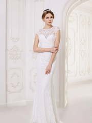 Свадебное платье Памела. Силуэт Прямое, Рыбка. Цвет Белый / Молочный. Вид 1