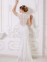 Свадебное платье Памела. Силуэт Прямое, Рыбка. Цвет Белый / Молочный. Вид 2