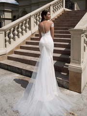 Свадебное платье Elena. Силуэт Рыбка. Цвет Белый / Молочный, оттенки Розового. Вид 2