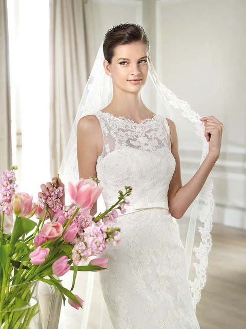 Свадебное платье Jardel. Силуэт Рыбка. Цвет Белый / Молочный. Вид 3