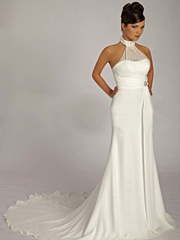 Свадебное платье 70036. Силуэт Прямое. Цвет Белый / Молочный. Вид 1