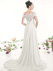 Свадебное платье Savanah. Силуэт Прямое. Цвет Белый / Молочный. Вид 2