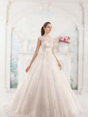 Свадебное платье Augusta. Силуэт Пышное. Цвет Айвори / Капучино. Вид 1