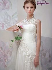 Свадебное платье Арсеная. Силуэт Прямое. Цвет Белый / Молочный. Вид 1