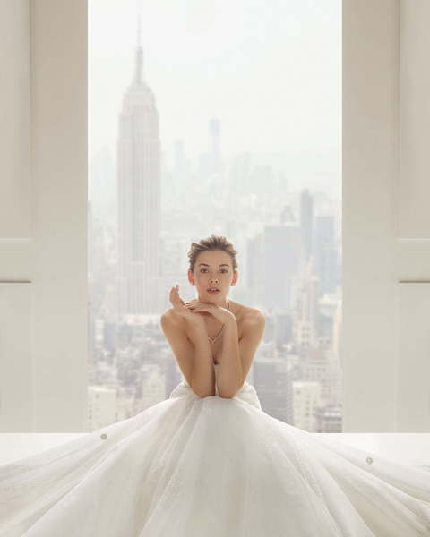 Свадебное платье Sabor. Силуэт Рыбка. Цвет Айвори / Капучино, Белый / Молочный. Вид 4