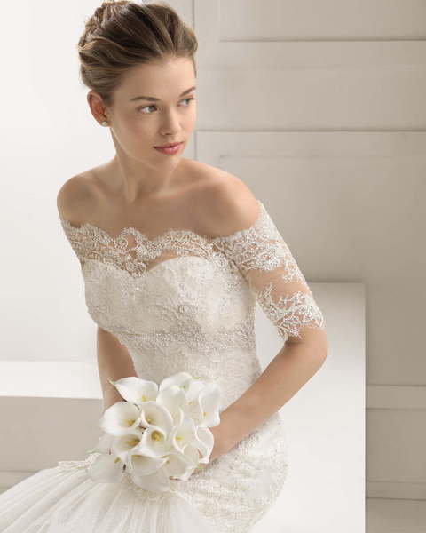 Свадебное платье Sabor. Силуэт Рыбка. Цвет Айвори / Капучино, Белый / Молочный. Вид 5