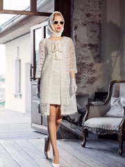 Свадебное платье Санса. Силуэт Прямое. Цвет Белый / Молочный. Вид 1