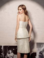 Свадебное платье Герти. Силуэт Прямое. Цвет Белый / Молочный, Айвори / Капучино. Вид 2