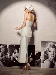 Свадебное платье Деуза. Силуэт Прямое. Цвет Белый / Молочный, Айвори / Капучино. Вид 2