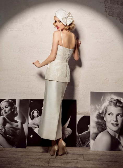 Свадебное платье Деуза. Силуэт Прямое. Цвет Айвори / Капучино, Белый / Молочный. Вид 2