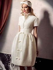 Свадебное платье Брук. Силуэт Прямое. Цвет Белый / Молочный, Айвори / Капучино. Вид 1