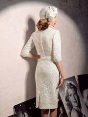 Свадебное платье Амире. Силуэт Прямое. Цвет Белый / Молочный, Айвори / Капучино. Вид 2