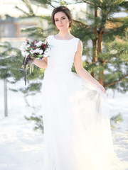 Свадебное платье Дары природы. Силуэт Прямое. Цвет Белый / Молочный. Вид 1