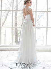 Свадебное платье Наоми. Силуэт Прямое. Цвет Белый / Молочный. Вид 2