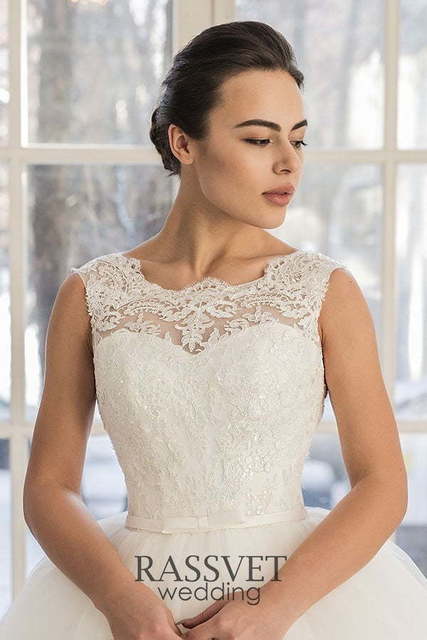 Свадебное платье Доменик. Силуэт Пышное. Цвет Белый / Молочный. Вид 6