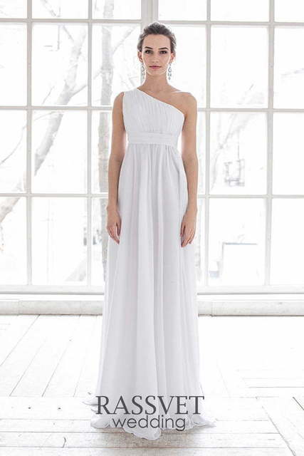 Свадебное платье Шанти. Силуэт Прямое, Греческий. Цвет Белый / Молочный. Вид 1