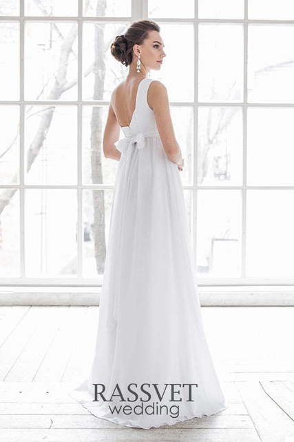 Свадебное платье Шанти. Силуэт Греческий, Прямое. Цвет Белый / Молочный. Вид 2