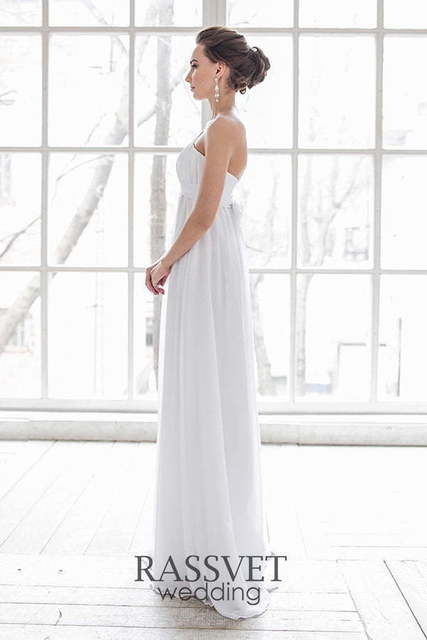 Свадебное платье Шанти. Силуэт Греческий, Прямое. Цвет Белый / Молочный. Вид 5