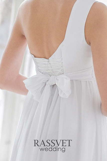 Свадебное платье Шанти. Силуэт Греческий, Прямое. Цвет Белый / Молочный. Вид 7