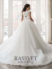 Свадебное платье Присцила. Силуэт Пышное. Цвет Белый / Молочный. Вид 2