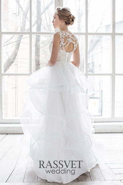 Свадебное платье Аделина. Силуэт Пышное. Цвет Белый / Молочный. Вид 2