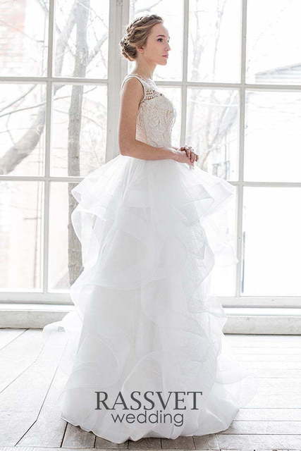 Свадебное платье Аделина. Силуэт Пышное. Цвет Белый / Молочный. Вид 5