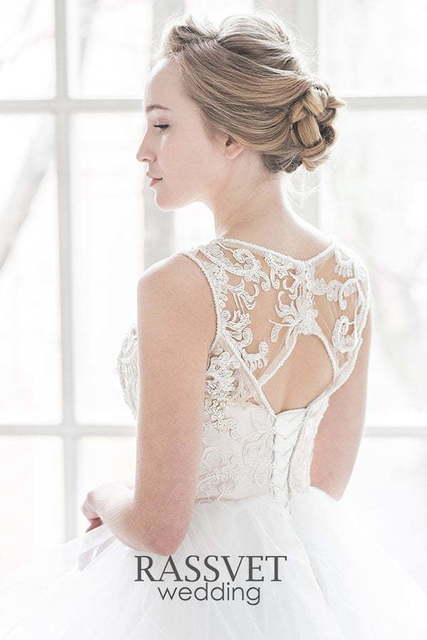 Свадебное платье Аделина. Силуэт Пышное. Цвет Белый / Молочный. Вид 6