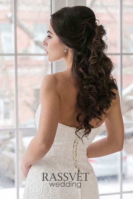 Свадебное платье Эмма. Силуэт Рыбка. Цвет Белый / Молочный. Вид 5